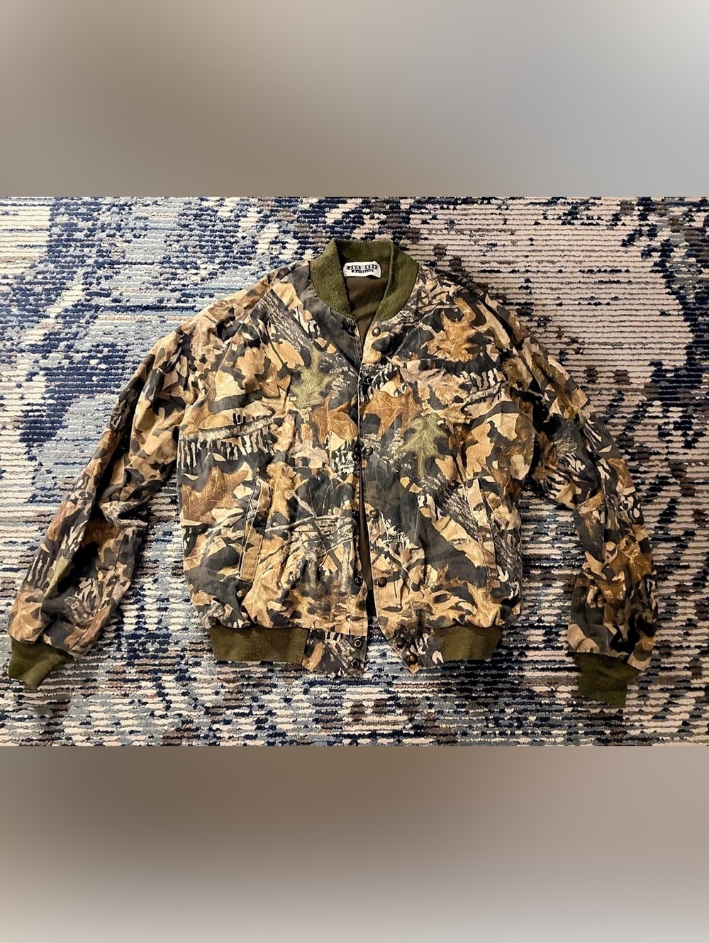 Vintage Jerzees Camo Bomber Jacket in Green & Brown